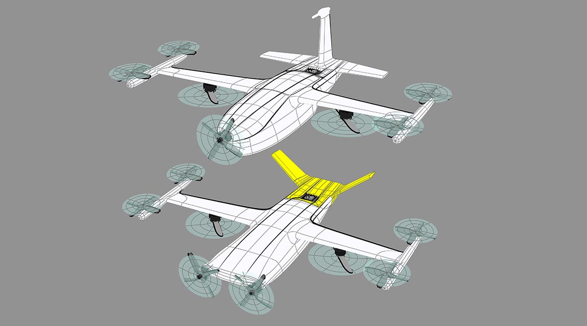 Wing drone prototypes