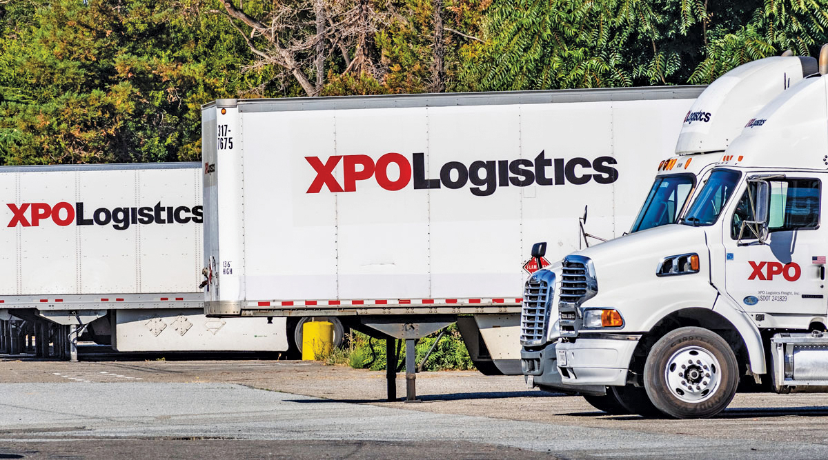 XPO Logistics trucks and trailers