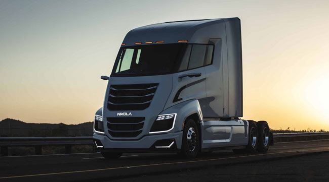 The Nikola Two, a Class 8 powered by a hydrogen fuel cell for the U.S. market, is scheduled to go into production in 2023.