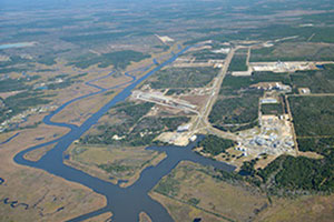 Aerial view of Port Bienville in Mississippi
