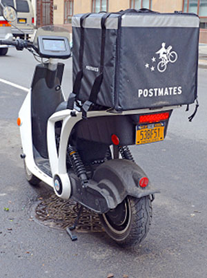 Postmates delivery scooter