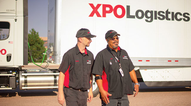 XPO Logistics drivers talking