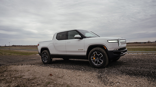 The Rivian R1T electric pickup truck