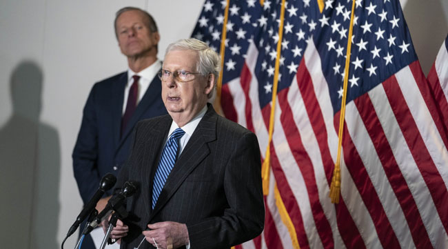 Senate Majority Leader Mitch McConnell has warned that Senate Republicans will not accept a large stimulus bill.