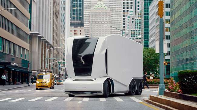 Einride Pod on the streets of New York City