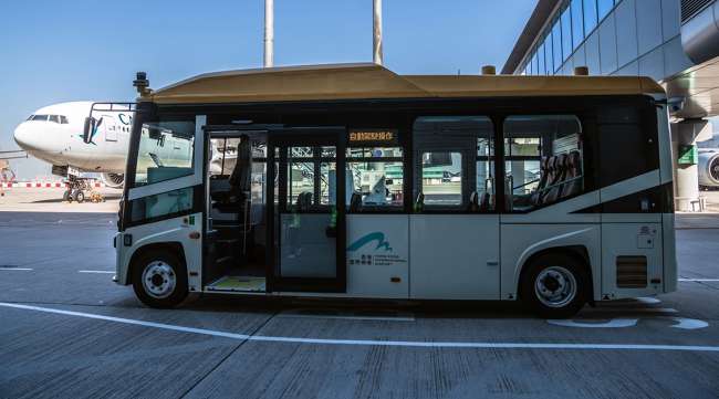 A BYD J6 autonomous electric bus