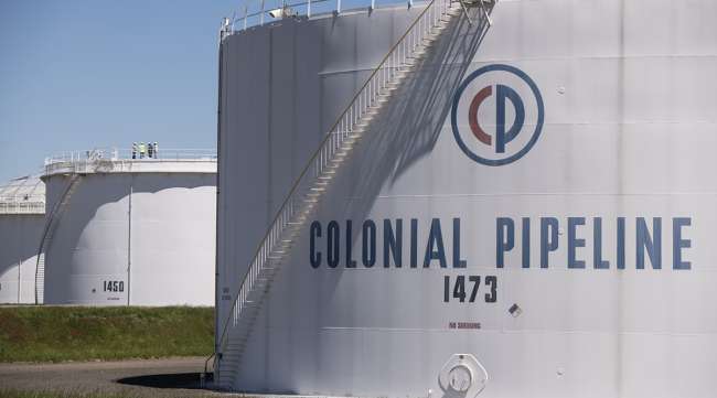 Storage tanks at a Colonial Pipeline facility