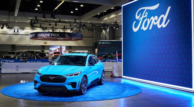 A 2022 Ford Mustang Mach-E electric SUV