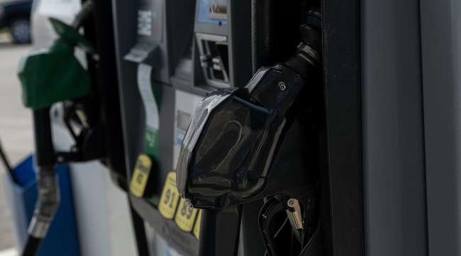 Fuel pumps at a Chevron gas station
