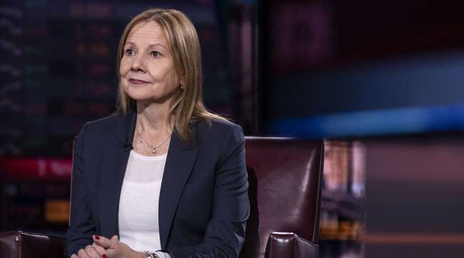 General Motors Co. CEO Mary Barra during an interview