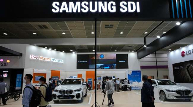 Samsung SDI Co.'s booth during the InterBattery 2021 at COEX
