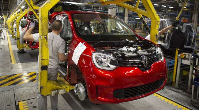 Renault vehicle on assembly line
