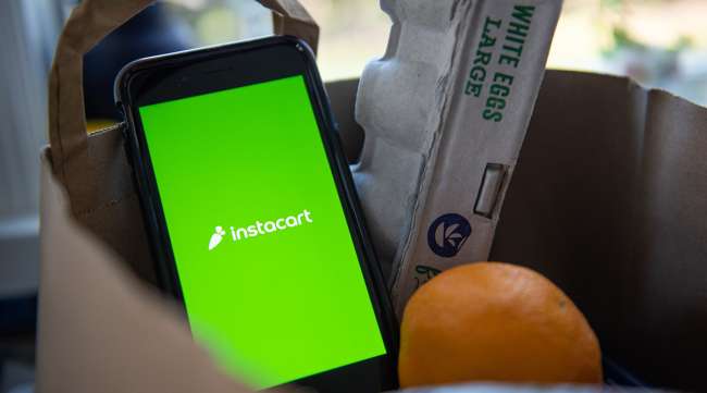 Instacart logo on a smartphone