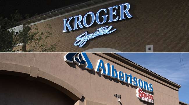 Storefronts for Kroger and Albertsons