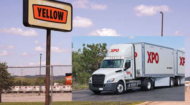 Yellow terminal and XPO truck