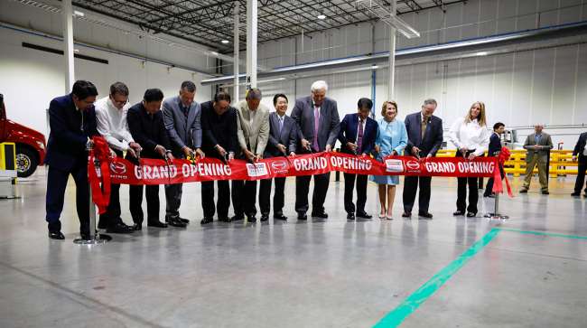 Hino executives at the grand opening of the new Hino plant.