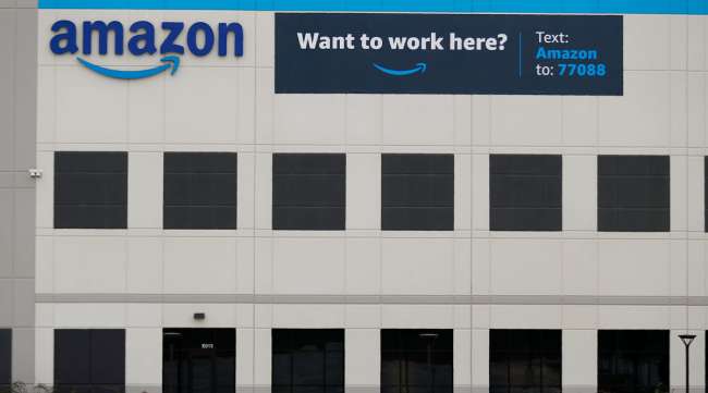 A newly constructed Amazon fulfillment facility is seen in Dallas on May 20.