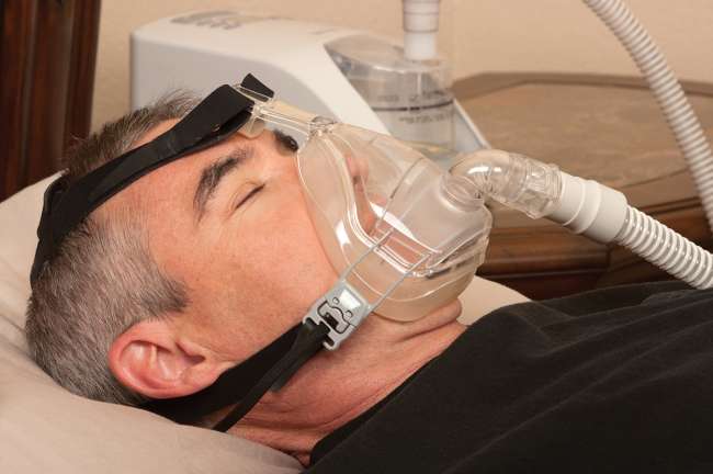 Man on a CPAP