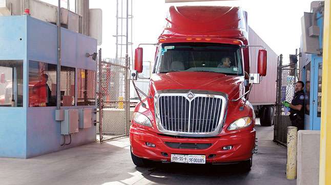 Truck at Otay Mesa Port of Entry