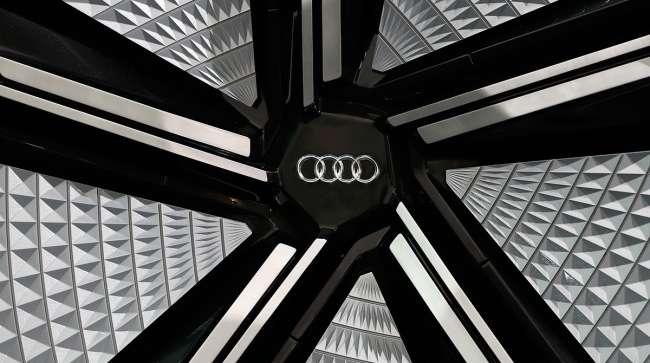Audi logo closeup
