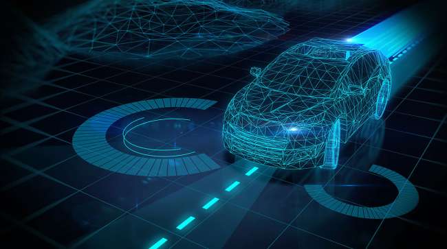 Rendering of autonomous car