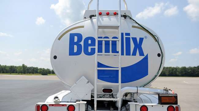 Bendix logo on tanker