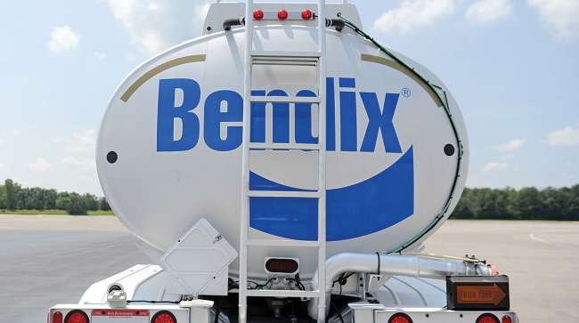 Bendix logo on tanker