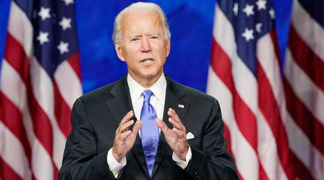 Joe Biden speaking at the Democratic National Convention