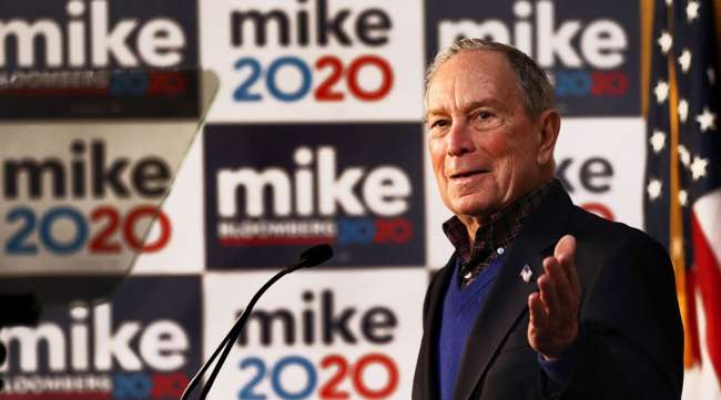 Michael Bloomberg addresses local leaders in Oakland, Calif., on Jan. 17.