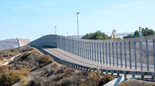 U.S.-Mexico border on California side