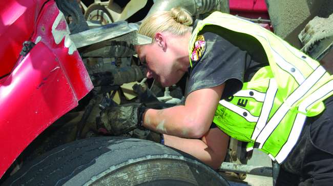 Truck brake inspection