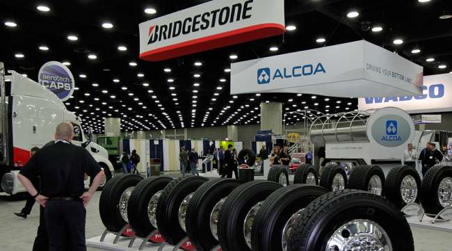 Bridgestone Tire booth at 2016 Mid-America Trucking Show