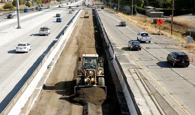 Road construction in Sacramento