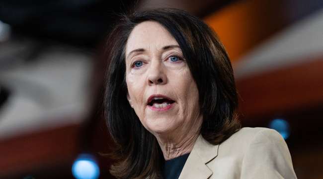Senator Maria Cantwell speaks during a news conference on lowering gasoline prices on April 28.