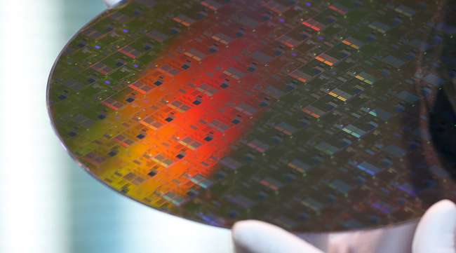 A 300 millimetre silicon wafer