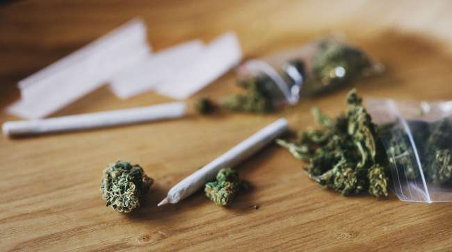 Marijuana and a joint