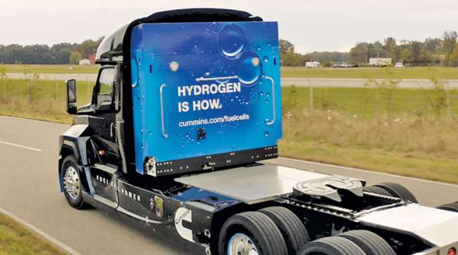 Cummins hydrogen fuel cell tractor