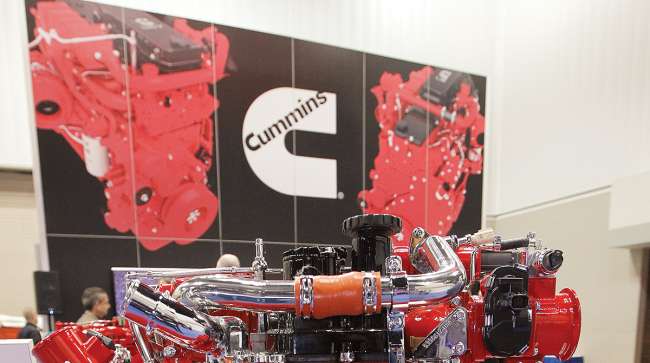 Cummins booth at trade show