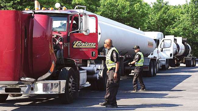 Truck inspection in Landover, Md.