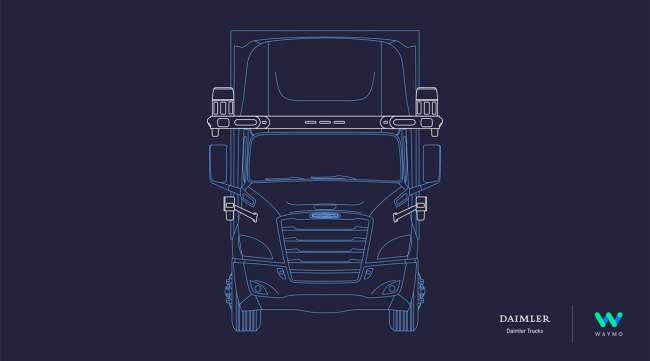 Daimler-Waymo autonomous truck illustration