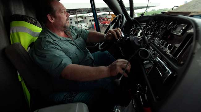 A truck driver in Indiana