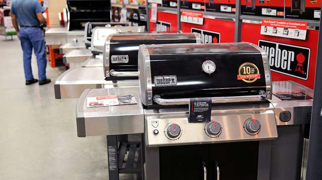 Weber grills at Home Depot