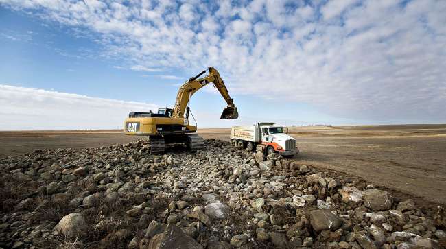 Excavator in North Dakota