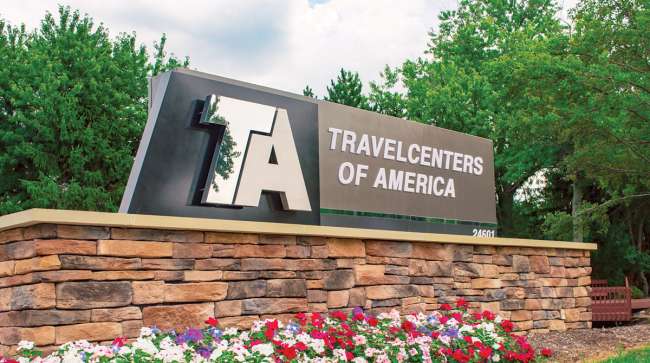 TravelCenters of America headquarters sign