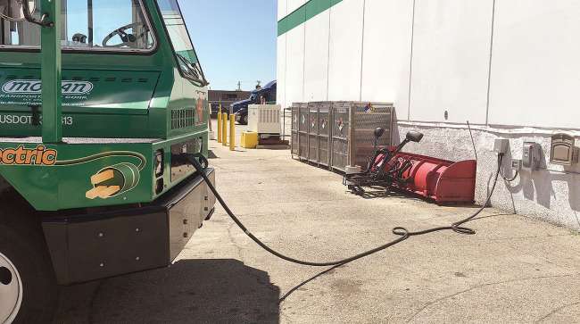 Electric truck charging