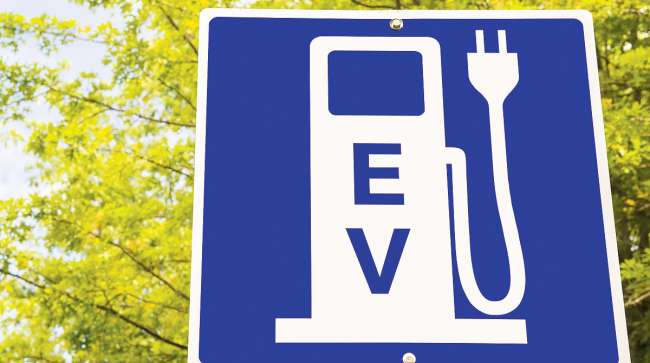 EV charging sign