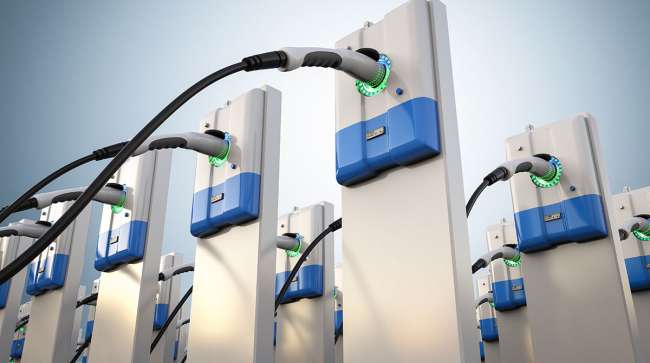 Getty Image of electric vehicle charging infrastructure