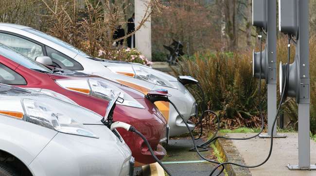 Cars at charging stations