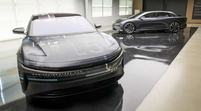 Lucid Air prototype electric vehicles