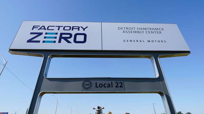 GM factory zero sign
